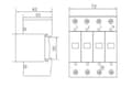 Miniatyrbillede 2 af 2: Overspændingsafleder med gnistgab klasse B+C (T1T2) 3P+NPE 7kA