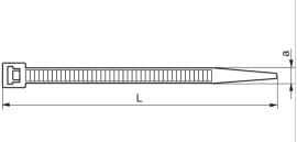 Kabelbinder 160 mm x 4,8 mm sort 100 stk.