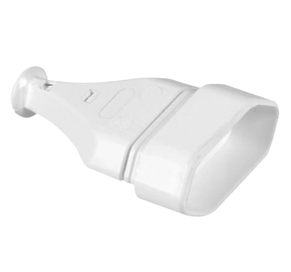 Platt uttag vit utan jordning GN-11