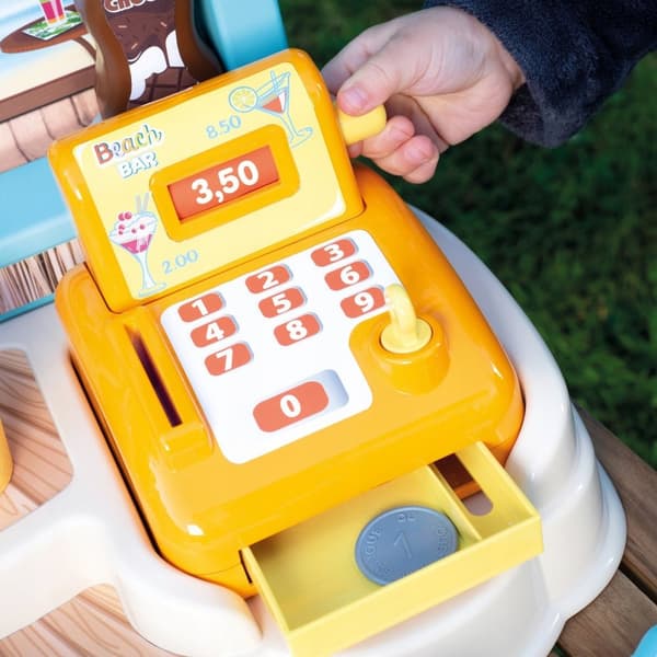 Smoby strandbar 44,5 x 26,5 x 38 cm kasseapparat is strandbutik
