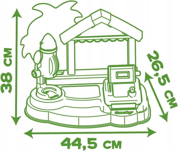 Smoby strandbar 44,5 x 26,5 x 38 cm kasseapparat is strandbutik