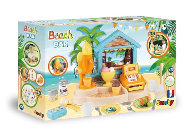Smoby strandbar 44,5 x 26,5 x 38 cm kasseapparat is strandbutik