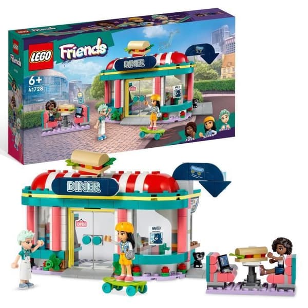 LEGO® Friends 41728 The Downtown Snack, Leksaksbarn 6 år, Minidockor Liana, Aliya