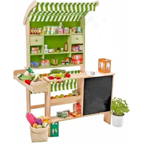 Tanner Wooden Market 0346.8 - För barn från 3 år och uppåt - Grön och beige