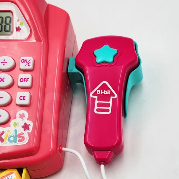 WOOPIE kasseapparat med hylde og tilbehør - Pink