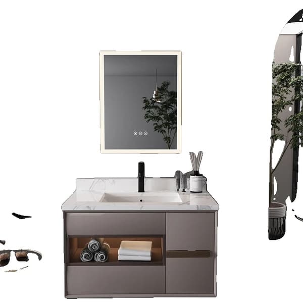 LED Badeværelsesspejl, Smart Touch Knap, Hukommelsesfunktion, 16x20 tommer
