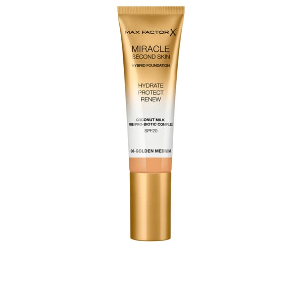 MAX FACTOR MIRACLE TOUCH second skin found.SPF20 #6-medium gold