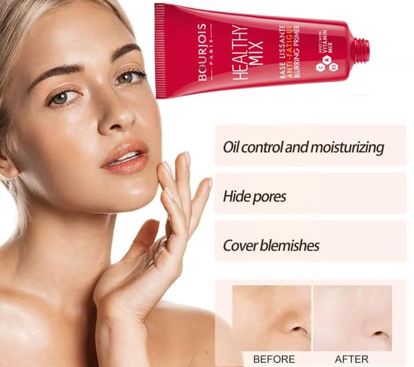 Bourjois Healthy Mix Anti-Fatigue Blurring Primer-Alone or Under Foundation