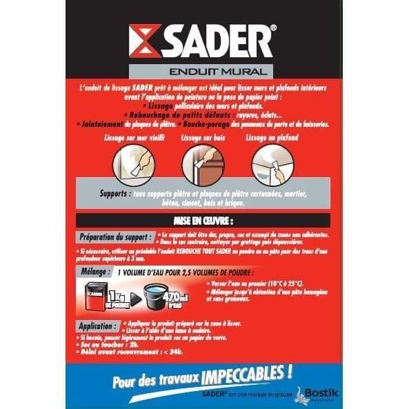 SADER Slutgips - Vit - Inomhus - COV A+