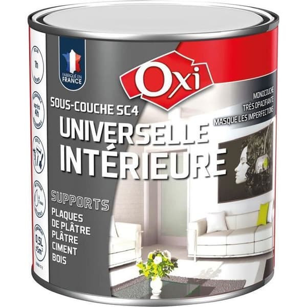 Färggrund - OXI - 2,5 L - Akryl - Matt vit - Inomhus