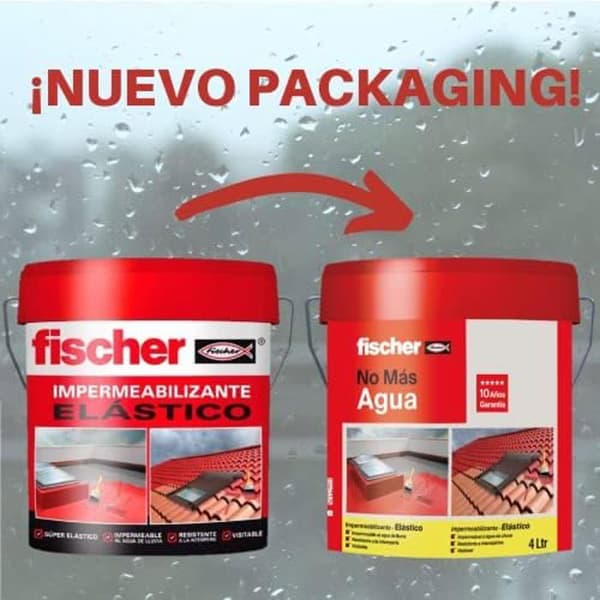 Vattentätning - FISCHER - 548552 - 4L - Vit - Färdig att använda - Exteriör