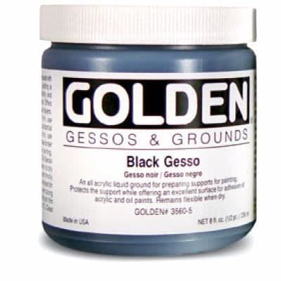 Gyllene svart gesso