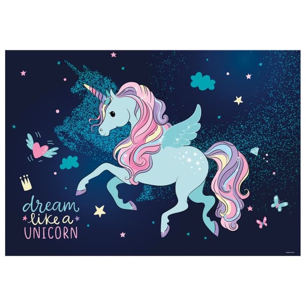 Skolbordsmatta dubbelsidig Unicorn 13