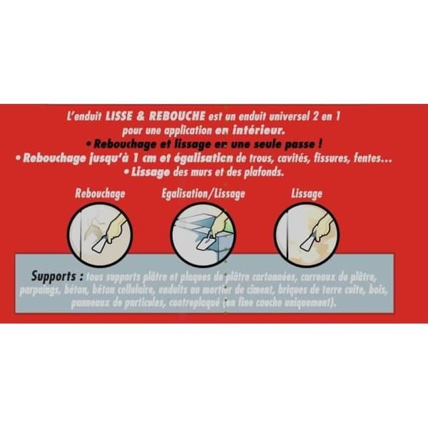 Allmän beläggning - SADER - 1 kg - Pulvret - Reparering upp till 1 cm - Inomhus