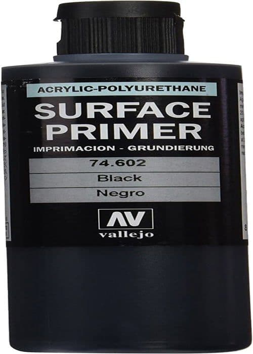 Appret - gesso - marmorpulver Vallejo - VJ74602 - Appret för modell - 200 ml - Polyuretan - Svart färg