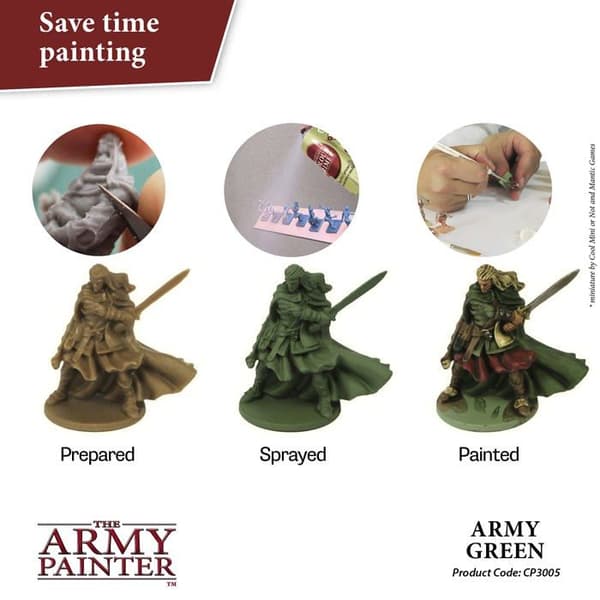 Appret - gesso - marmorpulver Army painter - 2012514 - : Färgprimer - Armégrön