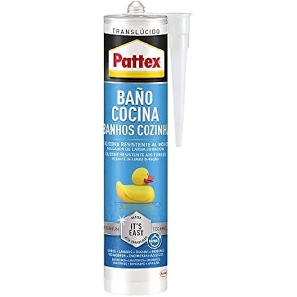 Adhesiv - PATTEX - Badrum och kök - Motståndskraftig mot mögel - Transparent - 280 ml
