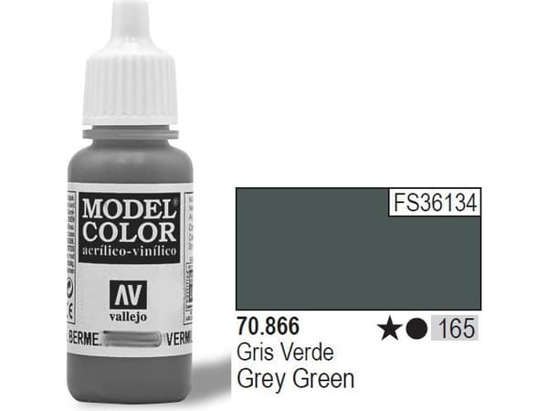 Vallejo 70.866, Grön, Grå, Akrylfärg, Vätska, 17 ml, 1 styck |