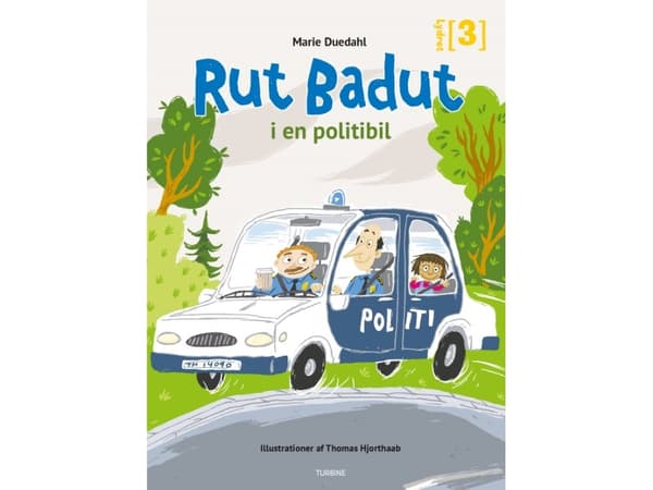 Rut Badut i en politibil | Marie Duedahl