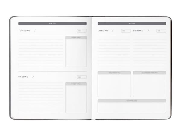 Forlaget Aronsen My Favorite Planner - Planlegger - 2 dager til side - eskebundet - 170 x 220 mm - 288 sider - hvitt papir - grønt omslag