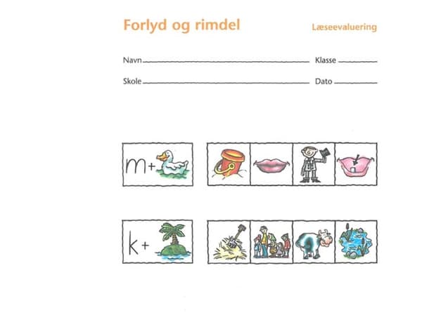 Lukemisen arviointi, ennustaminen ja riimittely 10 kappaleen osissa | Ina Borstrøm, Dorthe Klint Petersen | Kieli: Tanska
