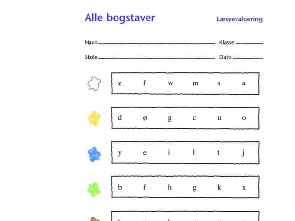 Läsbedömning, Alla bokstäver på 10 | Ina Borstrøm, Dorthe Klint Petersen | Språk: Danska