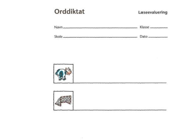 Läsvärdering, orddiktat av 10 stycken | Dorthe Klint Petersen, Ina Borstrøm | Språk: Danska