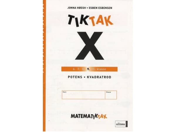 Matematiikka-Tak 9. kl. X-sarja, Potenssi ja juuri | Kieli: Tanska