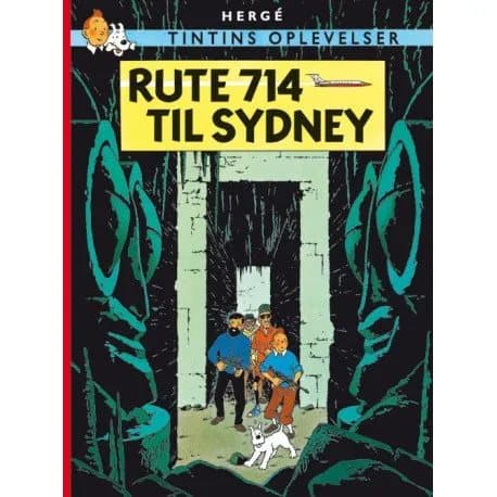 Tintin seikkailut: Reitti 714 Sydneyyn - Kovakantinen, normaalikustannus | Hergé | Kieli: Tanska