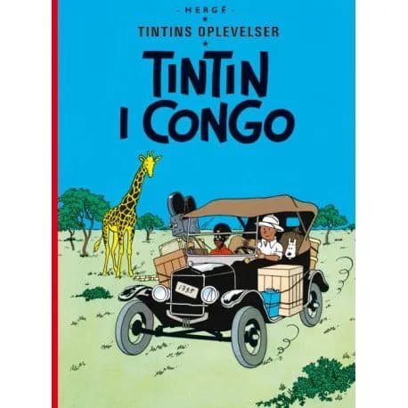 Tintin seikkailut: Tintin Kongossa - Kovakantinen, normaalikustannus | Hergé | Kieli: Tanska
