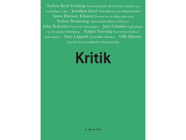 Kritik, 41. årgang, nr. 188 | Lasse Horne Kjældgaard;Frederik Stjernfelt | Språk: Dansk