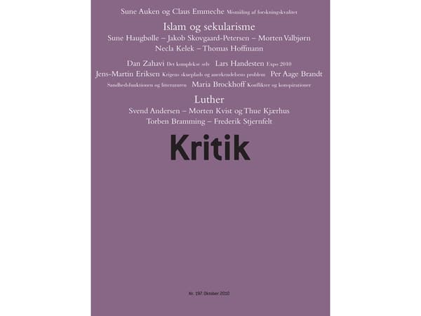 Kritik, 43. vuosikerta, numero 197 | Frederik Stjernfelt;Lasse Horne Kjældgaard | Kieli: Tanska