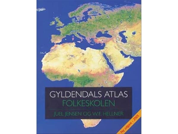 Gyldendals Atlas - Folkeskolen | Poul Juel Jensen;Bente Juel Jensen;W. F. Hellner;W. F. Helner;P. Juel Jensen | Kieli: Tanska