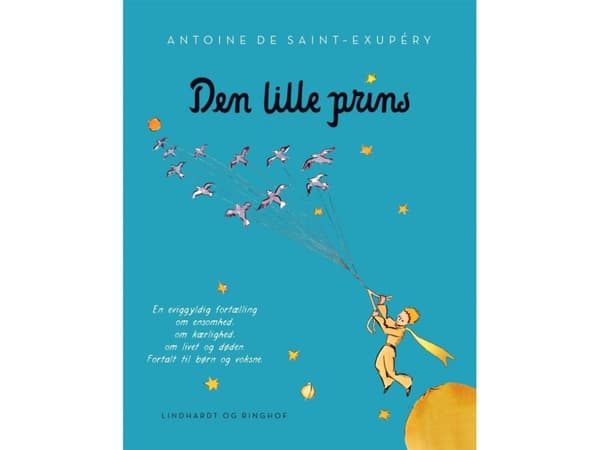 Pieni prinssi, vaaleansininen pehmeäkantinen, läpällinen | Antoine de Saint-Exupéry | Kieli: Tanska