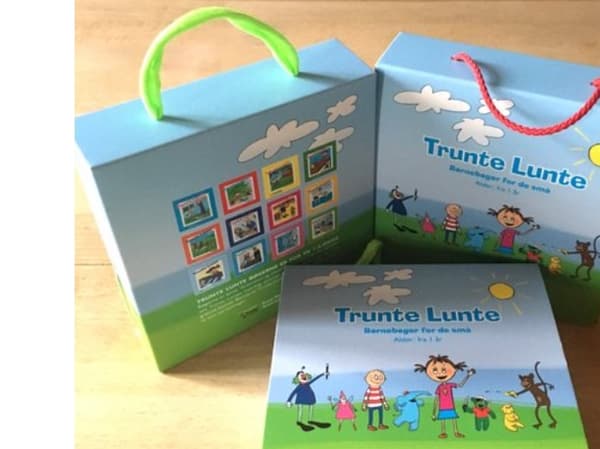 Trunte Lunte resväska med 12 böcker | Anne Holst Moulvad | Språk: Danska