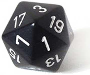 Terning, 20 sider med tal fra 1 til 20 (12 stk.)