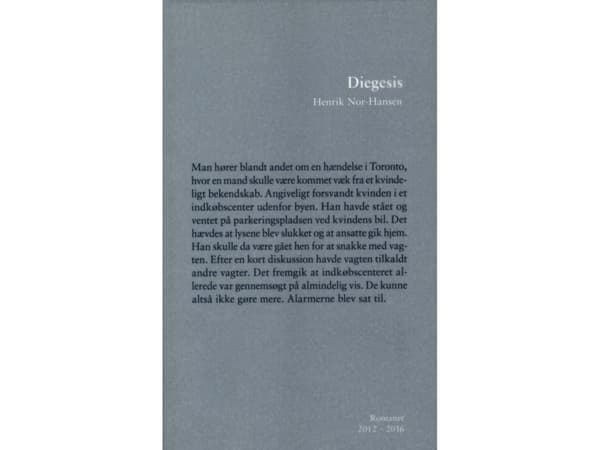 Diegesis | Henrik Nor-Hansen | Språk: Danska