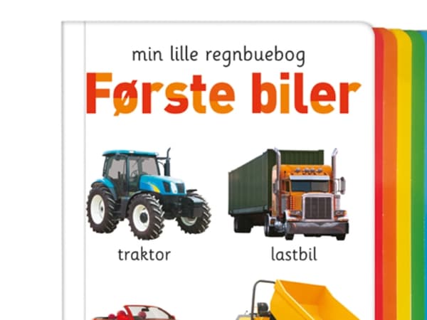 Min lille regnbuebog - Første biler | Språk: Danska