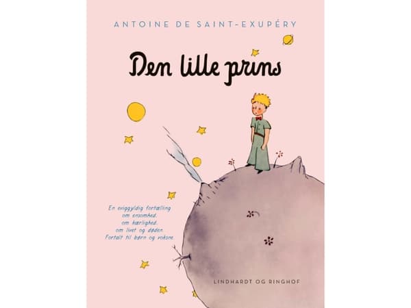 Pieni prinssi, vaaleanpunainen kovakantinen | Antoine de Saint-Exupéry | Kieli: Tanska