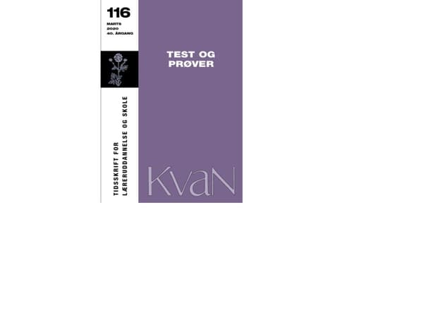 KvaN 116: Test og prøver | Trine Munch Chapelle m.fl.