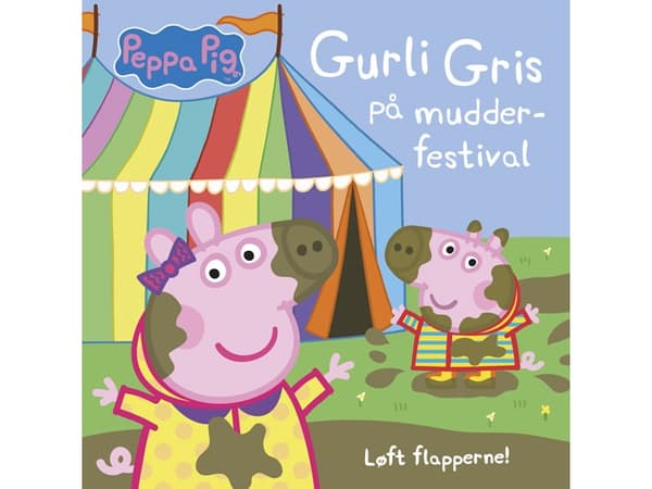 Gurli Gris på mudder-festival - Løft flapperne - Peppa Pig - billedbok (pocketbok)