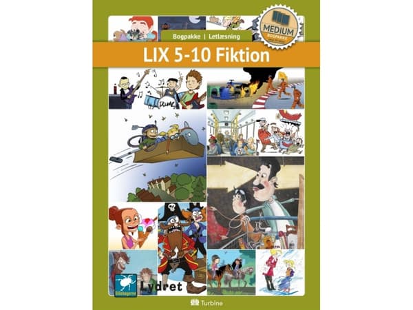 LIX 5-10 Skönlitteratur (MEDIUM 20 böcker) | Bokpaket, lättläst, skönlitteratur | Språk: Danska
