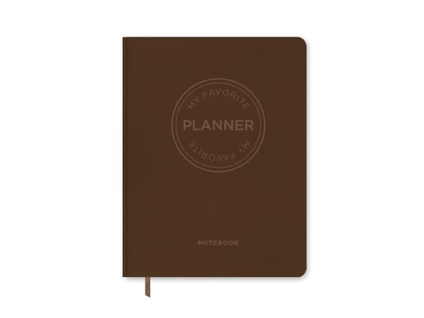 MY FAVORITE PLANNER Notebook / Dark Brown | Forlaget Aronsen | Språk: Danska