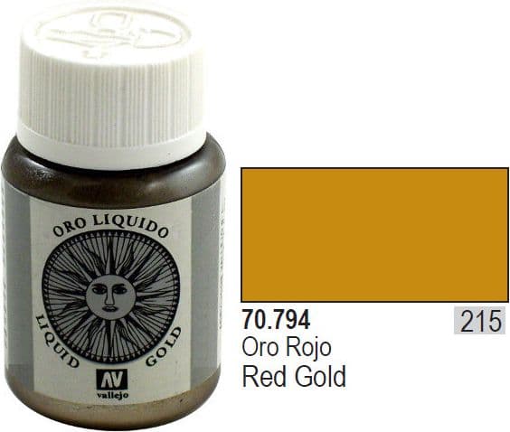 Vallejo 70.794, Guld, Akrylfärg, 35 ml, 1 styck |