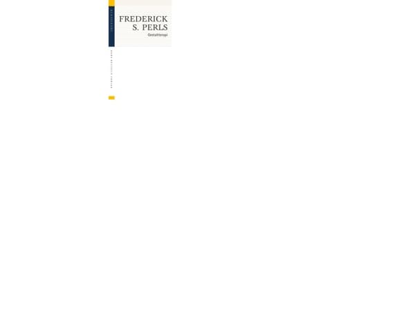 Gestaltterapi | Frederick S. Perls