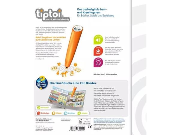 Ravensburger tiptoi kirja Poliisin matkassa tiellä |