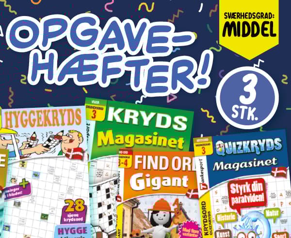 Krydsord, Sudoku og Find Ord Samleposer Sværhedsgrad: MELLEM/A | Keesing/Tankesport | Språk: Dansk
