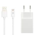 Miniatyrbillede 1 af 2: G-SP Laddare 2.1A + Laddkabel Micro-USB 1m - Vit