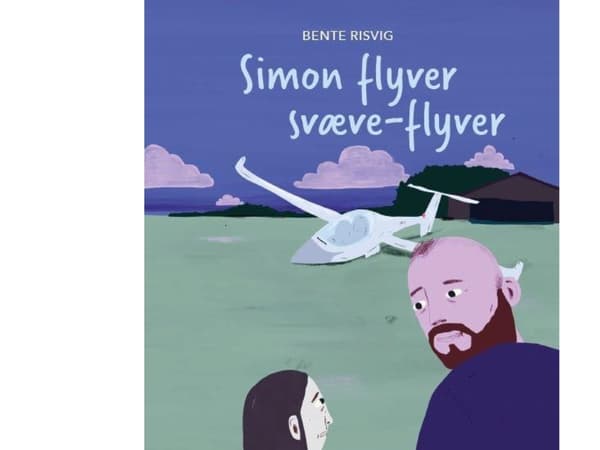 Simon flyger segelflygplan, blå läsklubb | Bente Risvig | Språk: Danska