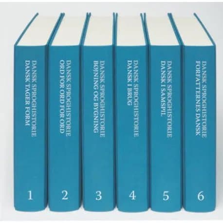 Dansk Sproghistorie 1-6 | Ebba Hjorth, Henrik Galberg Jacobsen, Bent Jørgensen, Birgitte Jacobsen, Merete Korvenius Jørgensen og Laurids Kristian Fah